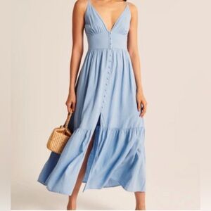 Abercrombie & Fitch Light Blue Maxi Dress